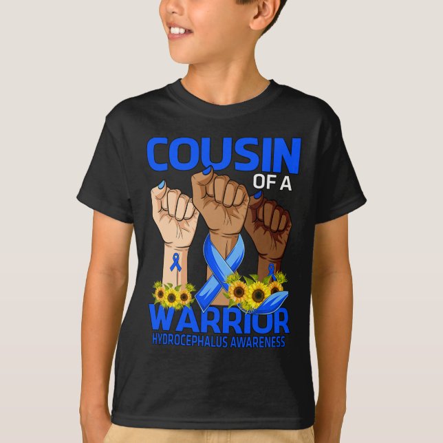 Cousin eines Warrior Hydrocephalus T-Shirt (Vorderseite)