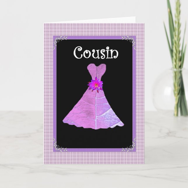 COUSIN Einladung - Rosa Farbe (Vorderseite)