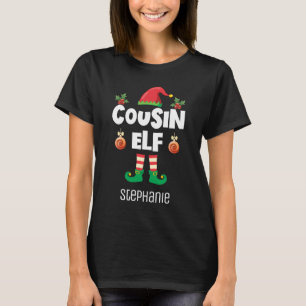 Cousin elf Familie passend Weihnachtskleidung Name T-Shirt