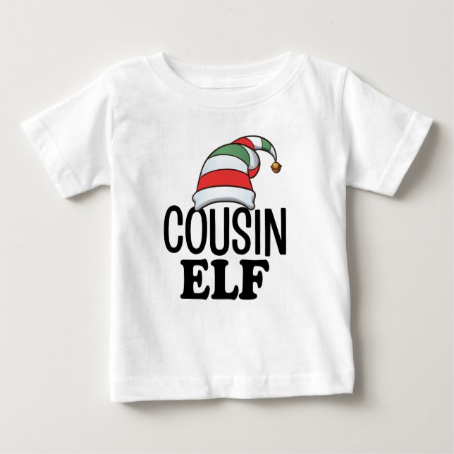 Cousin-Elf-Shirt-lustiges Baby T-shirt (Vorderseite)