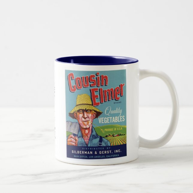 Cousin Elmer Gemüse Zweifarbige Tasse (Rechts)
