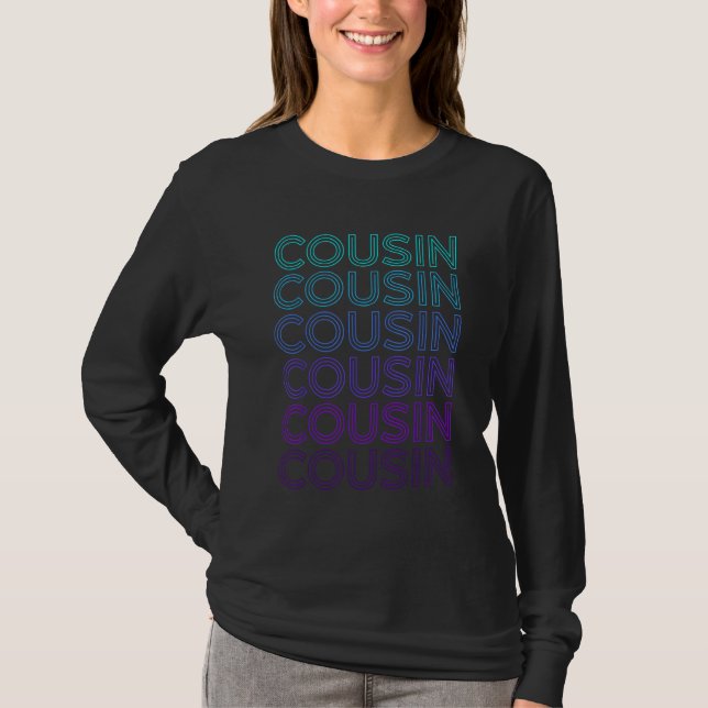Cousin Family Matching Retro T-Shirt (Vorderseite)