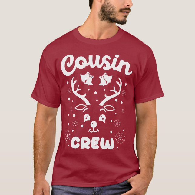 Cousin Family Weihnachten Rentier T-Shirt (Vorderseite)