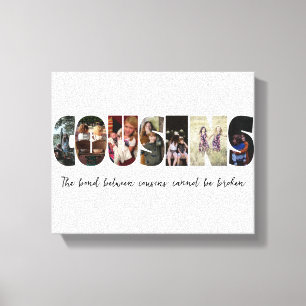 Cousin FotoCollage Canvas drucken Leinwanddruck