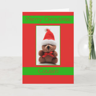 Cousin Frohe Weihnachtskarte Feiertagskarte