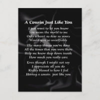 Cousin Gedicht - Schwarze Seide