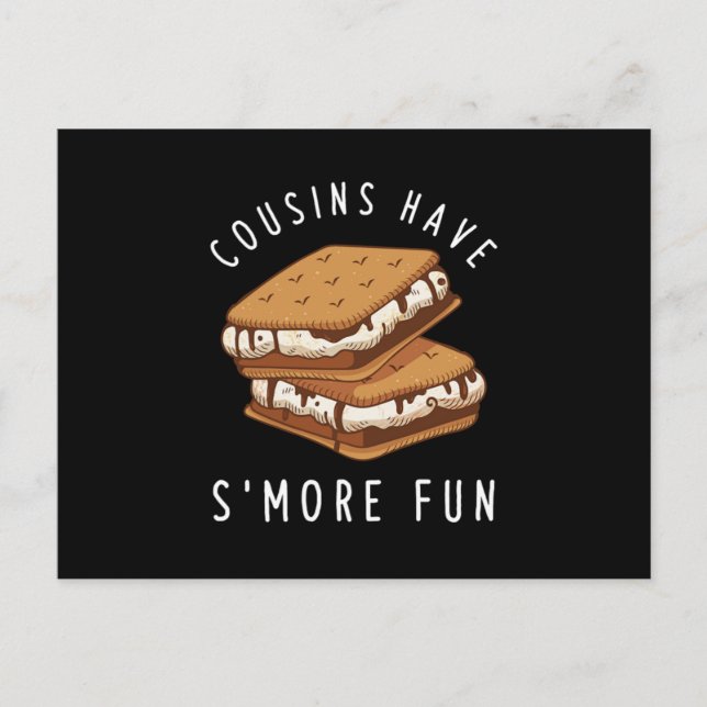 Cousin haben SMore Fun Bruder Schwester Familienge Postkarte (Vorderseite)