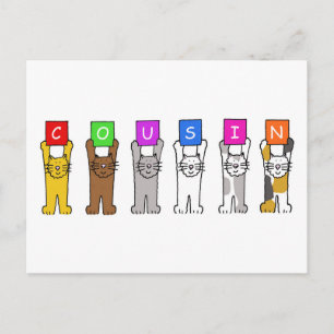 Cousin Happy Birthday oder Blank für eigene Nachri Postkarte