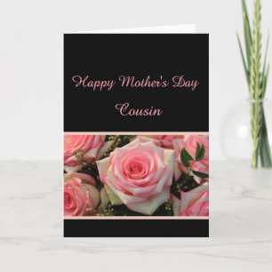 Cousin Happy Mother Day Rose Card Karte