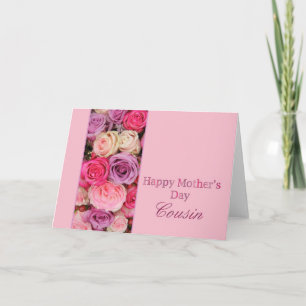 Cousin Happy Mother Day Rose Card Karte