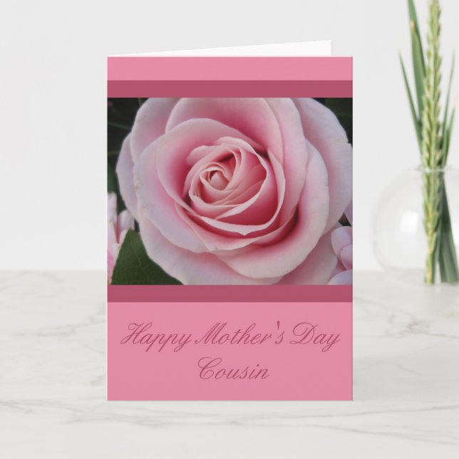 Cousin Happy Mother Day Rose Card Karte (Vorderseite)