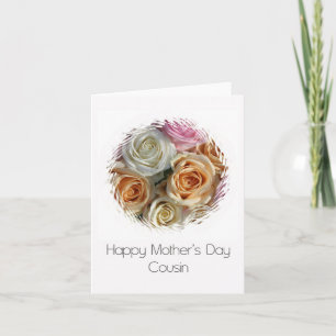 Cousin Happy Mother Day Rose Card Karte