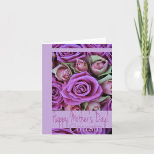 Cousin Happy Mother Day Rose Card Karte