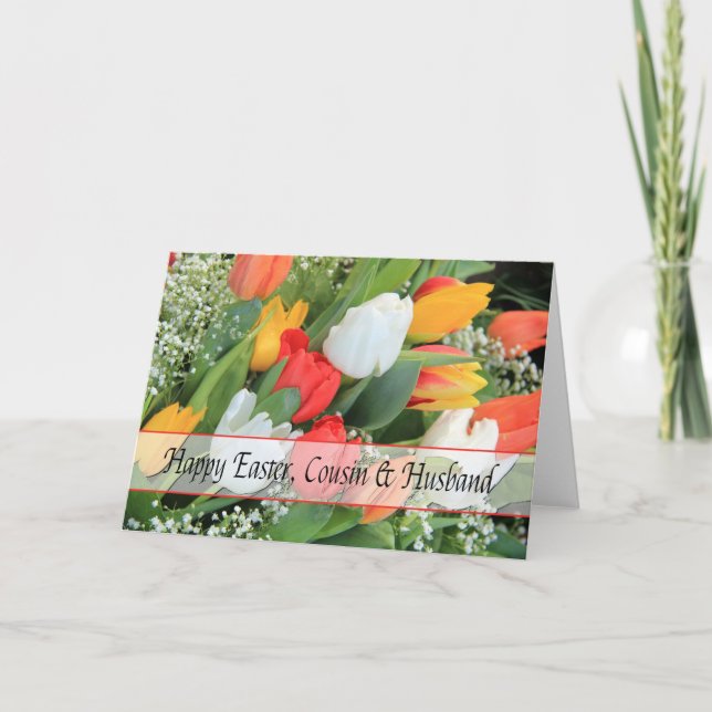 Cousin & Husband Happy Oaster Feiertagskarte (Vorderseite)
