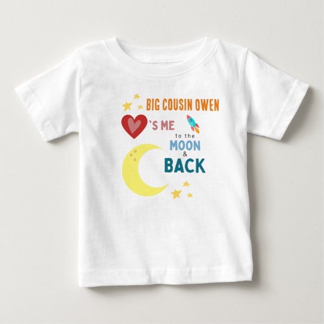 Cousin Liebe mich zum Mond und zurück Baby T - Shi T-shirt (Vorderseite)