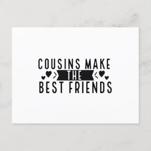 Cousin machen die besten Freunde - Funny Cousins G Postkarte