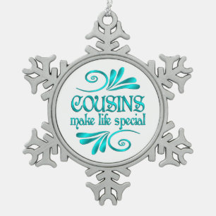 Cousin machen lebenswichtig schneeflocken Zinn-Ornament