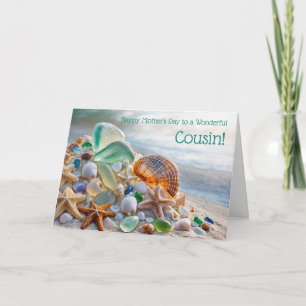 Cousin Mutters Tag mit Ozean-Seeglas  Karte