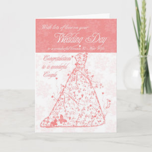 Cousin & Neue Ehefrau Hochzeitstag Glückwunsch Karte