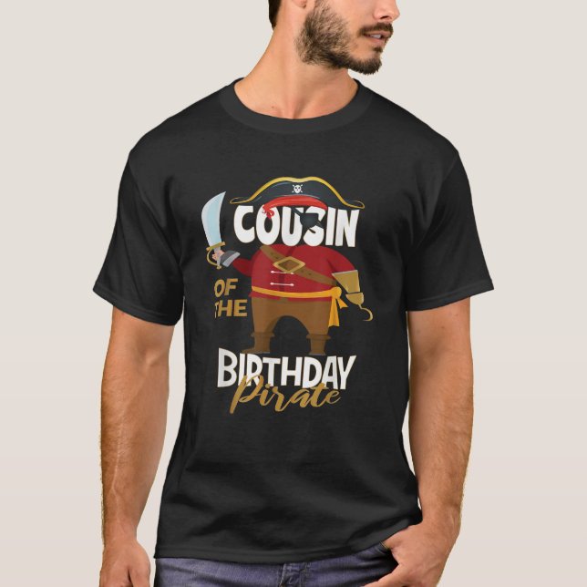 Cousin Of The Birthday Pirate Boys Treasure Map Pa T-Shirt (Vorderseite)