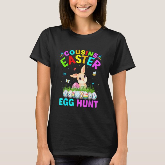 Cousin Ostereier Jagen Ostereier Happy Osterfeier  T-Shirt (Vorderseite)