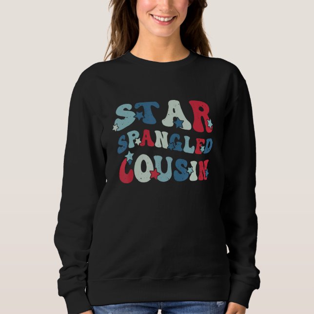 Cousin Patriotic American Family Matching Sweatshirt (Vorderseite)