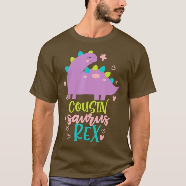 Cousin Saurus Rex Dinosaur Kids T-Shirt (Vorderseite)