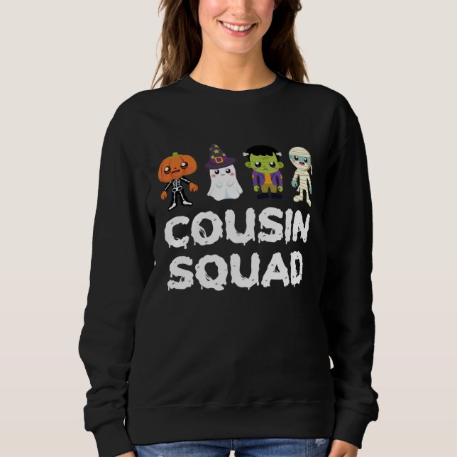 Cousin Squad Crew Boys Girls Kids Halloween Matchi Sweatshirt (Vorderseite)