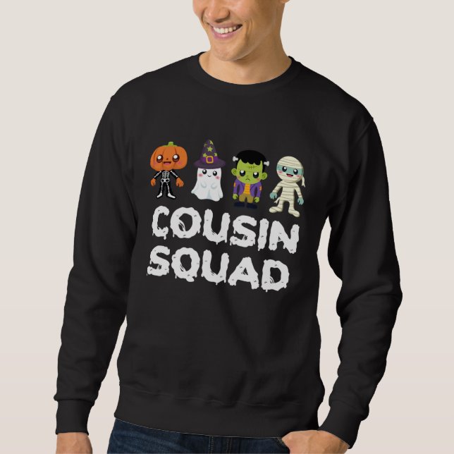 Cousin Squad Crew Boys Girls Kids Halloween Matchi Sweatshirt (Vorderseite)
