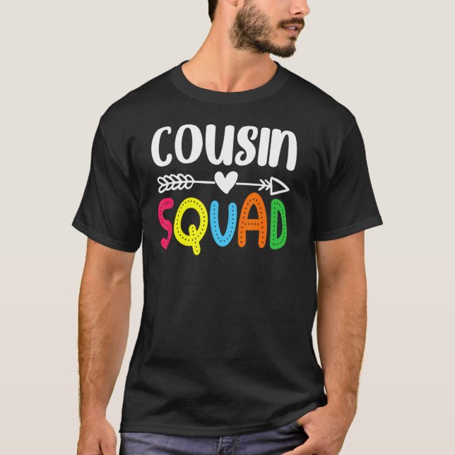 Cousin Squad Crew Family Matching Group Reunion T-Shirt (Vorderseite)