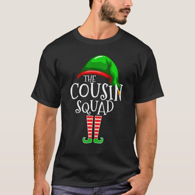 Cousin Squad Elf   Family Matching Group Christmas T-Shirt (Vorderseite)