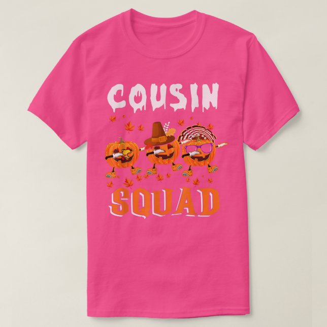 Cousin Squad Erntedank Drei Schlauchpumpe T-Shirt (Design vorne)