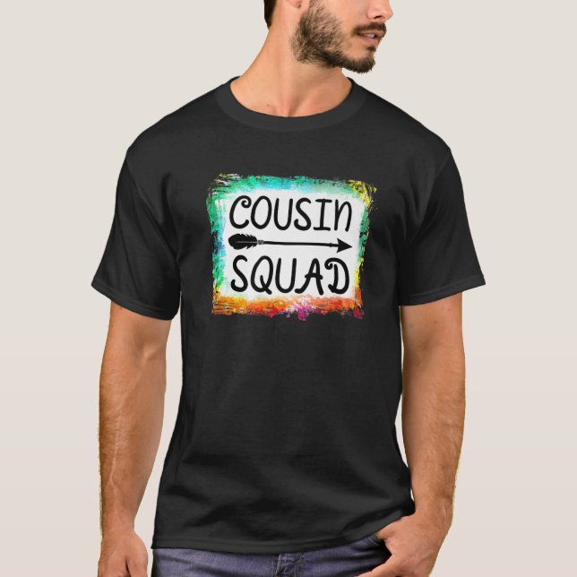 Cousin Squad Family Matching Group gebleichter Cou T-Shirt (Vorderseite)