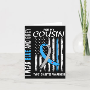 Cousin t1d Typ-1-Diabetes-Bewusstsein amerikanisch Karte