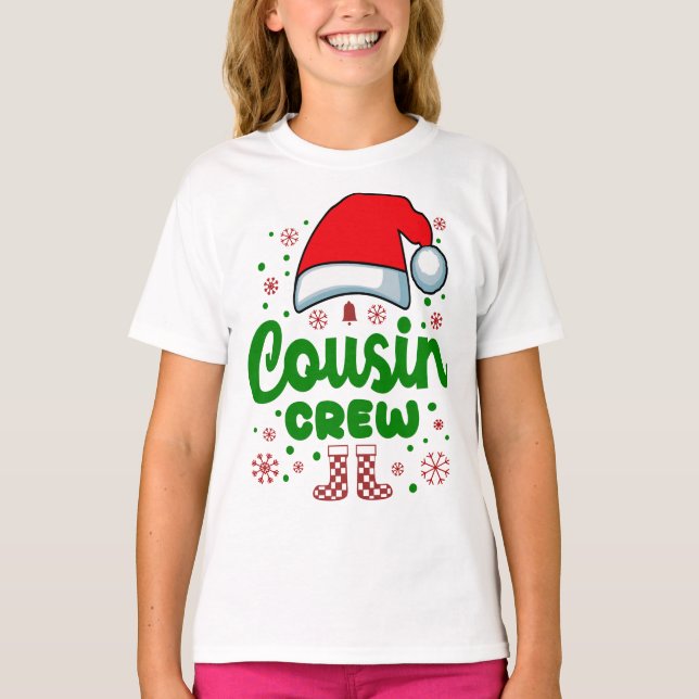 Cousin Weihnachts-Weihnachtsmannmütze T-Shirt (Vorderseite)