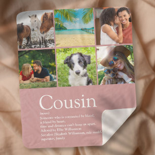 Cousine Dusty Rose Pink Foto-Collage Sherpadecke