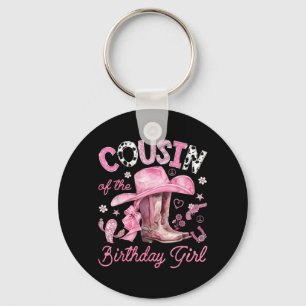 Cousine von The Birthday Girl Pink Cowgirl Western Schlüsselanhänger