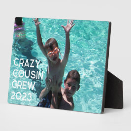 Cousins Ausflug zu Großeltern Familienurlaub Foto Fotoplatte