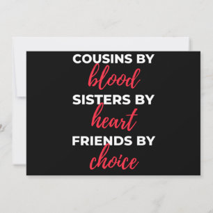 Cousins By Blood Sisters Feiertagskarte