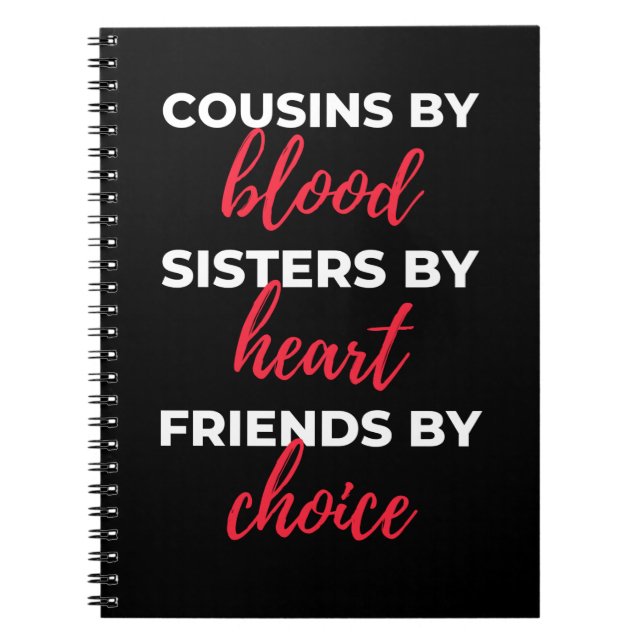 Cousins By Blood Sisters Notizblock (Vorderseite)