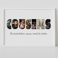 Cousins Foto Collage Poster