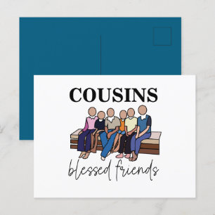 Cousins Gesegnete Freunde Familientreffen Postkarte