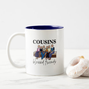 Cousins Gesegnete Freunde Familientreffen Zweifarbige Tasse