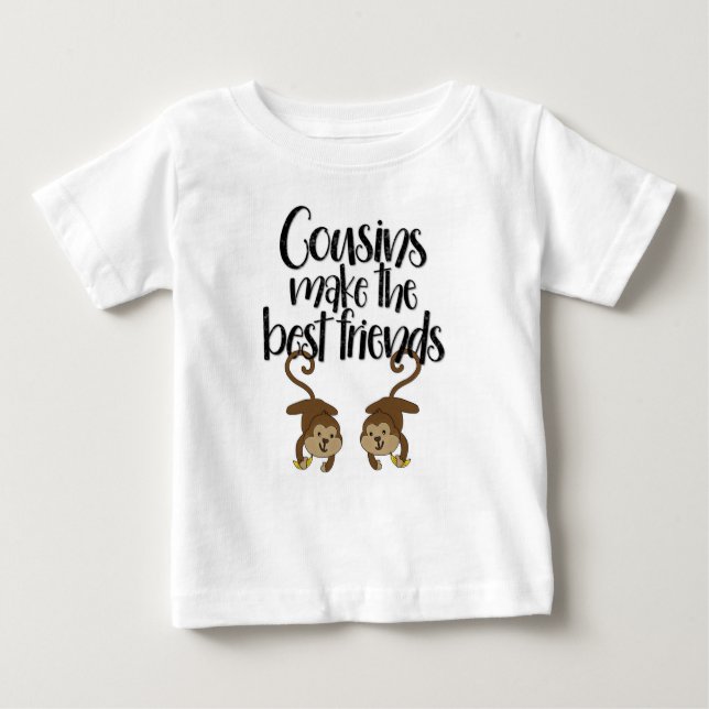 "Cousins machen die besten Freunde" Affe-Bodysuit Baby T-shirt (Vorderseite)