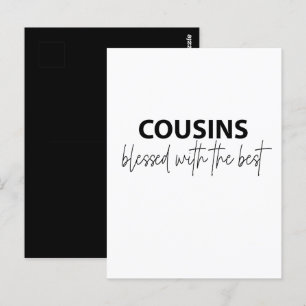 Cousins - Mit den Besten gesegnet Postkarte