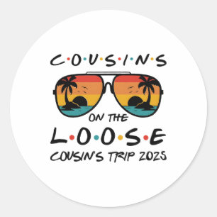 Cousins On The Loose Cousins Reise 2025 Strand Mat Runder Aufkleber
