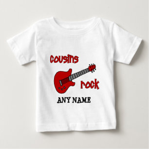 Cousins Rock mit Red Guitar Baby T-shirt