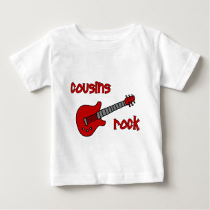 Cousins Rock mit Red Guitar Baby T-shirt