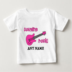 Cousins Rock mit rosa Gitarre Baby T-shirt