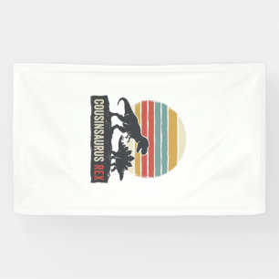 Cousinsaurus Rex Lustiges Dinosaurier Vintage-Shir Banner
